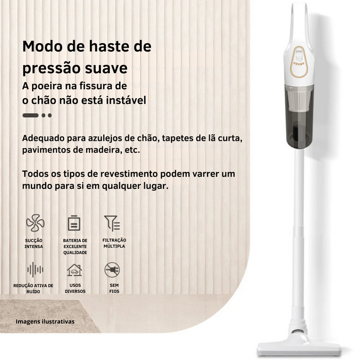 Aspiradora 4 em 1 Sem Fio - Limpeza Eficaz e Portátil (completa)